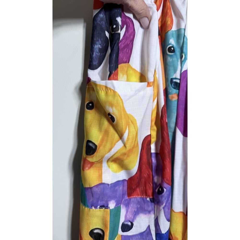 Dachshund Dog Print Pants Women Plus Size 4XL Colorful Wiener Dog Lounge Pockets - Picture 3 of 11